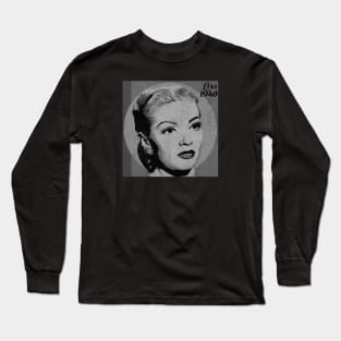 Vintage Cinema Lana Turner BW Long Sleeve T-Shirt